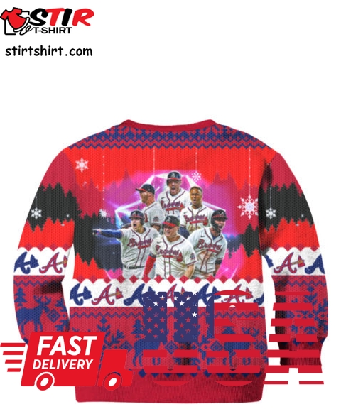 New LetS Go Atlanta Braves Ugly Christmas Sweater