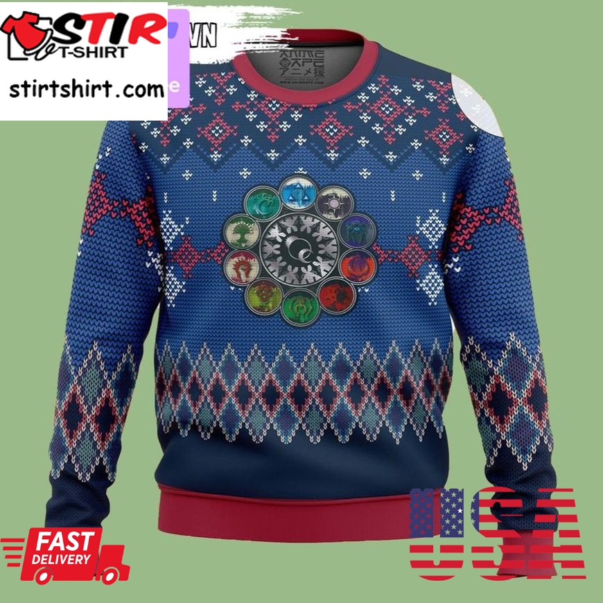 New Magic The Gathering Ravnica Mtg 3D Ugly Christmas Sweatshirt Xmas