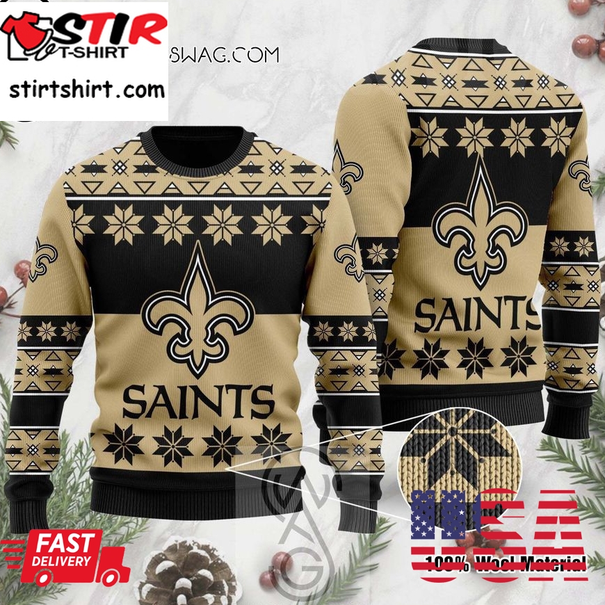 New Orleans Saints Football Team Ugly Christmas Sweater