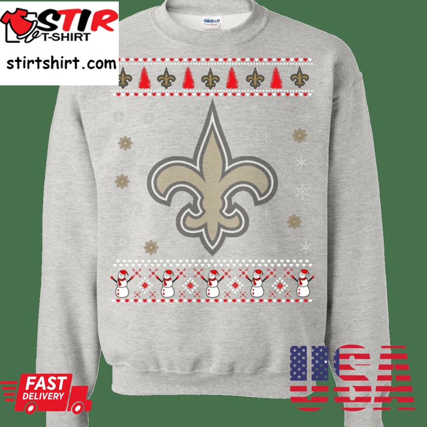 New Orleans Saints Ugly Christmas Sweater Sweatshirt, Gift