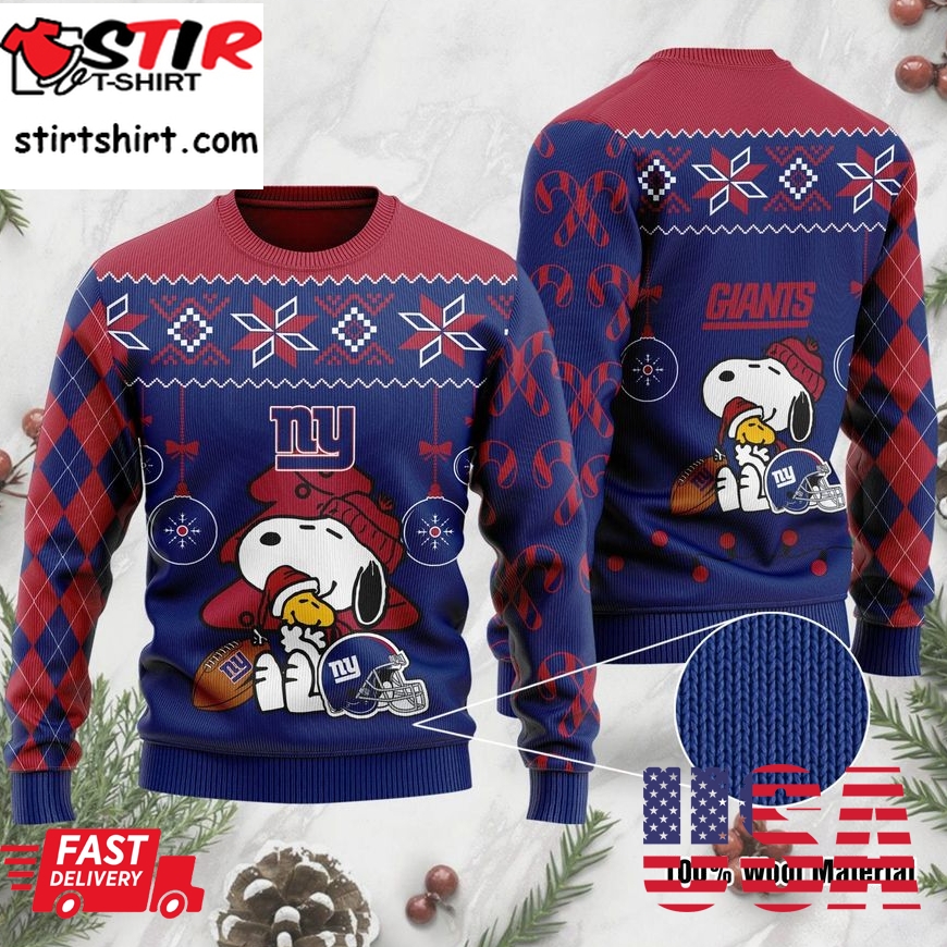 New York Giants Funny Charlie Brown Peanuts Snoopy Ugly Christmas Sweater, Ugly Sweater, Christmas Sweaters, Hoodie, Sweatshirt, Sweater