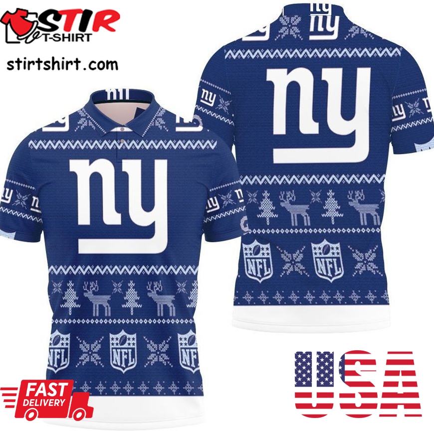 New York Giants Ugly Sweatshirt Christmas 3D Polo Shirt All Over Print Shirt 3D T Shirt