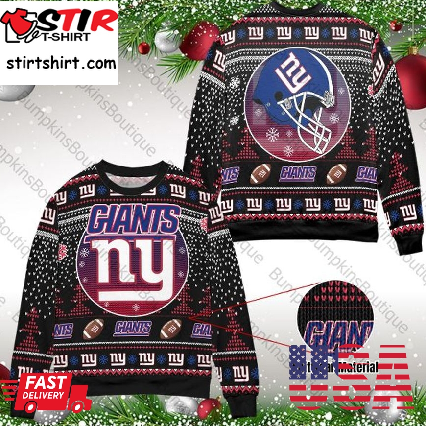 New York Giants Unisex Ugly Christmas 3D Sweater