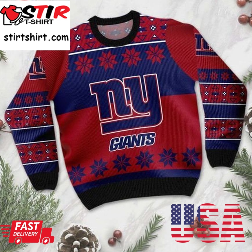 New York Giants Wool Ugly Christmas Sweater