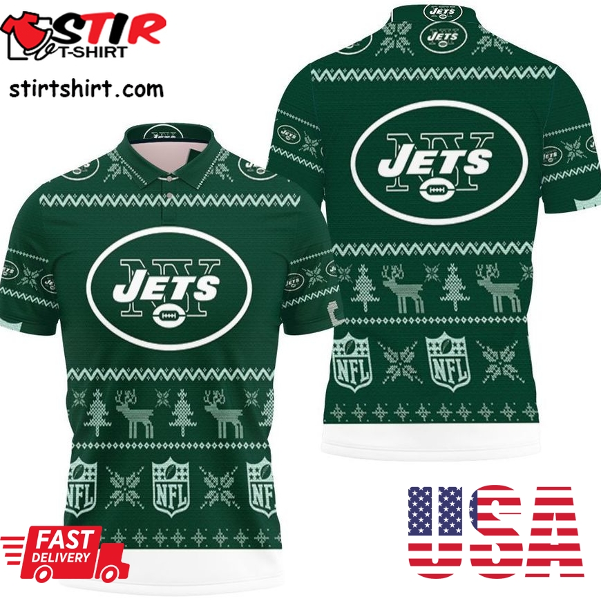New York Jets Nfl Ugly Sweatshirt Christmas 3D Polo Shirt All Over Print Shirt 3D T Shirt