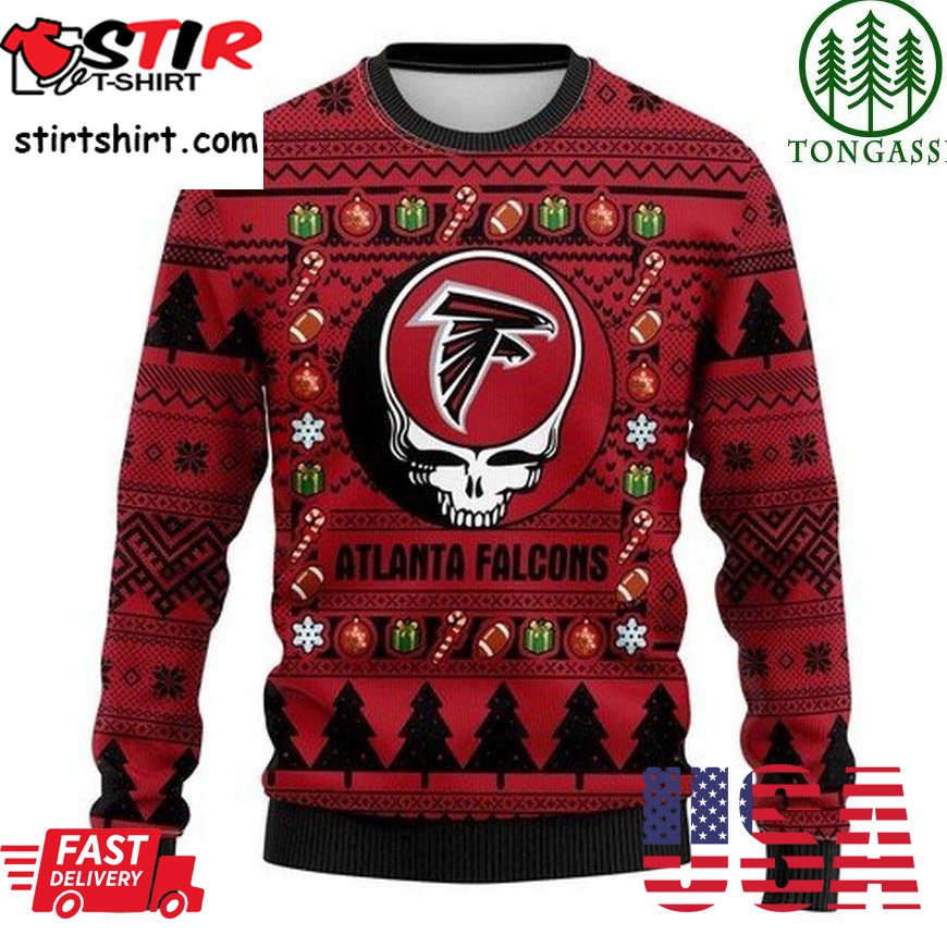 Nfl Atlanta Falcons Grateful Dead Christmas Ugly Sweater