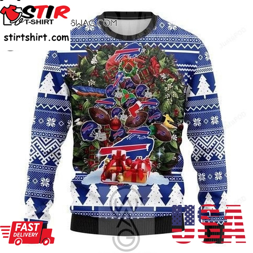 Nfl Buffalo Bills Christmas Tree Knitting Pattern Ugly Christmas Sweater