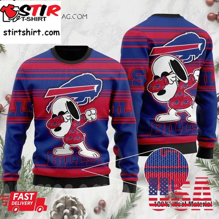 Nfl Buffalo Bills Snoopy Dabbing Ugly Christmas Sweater