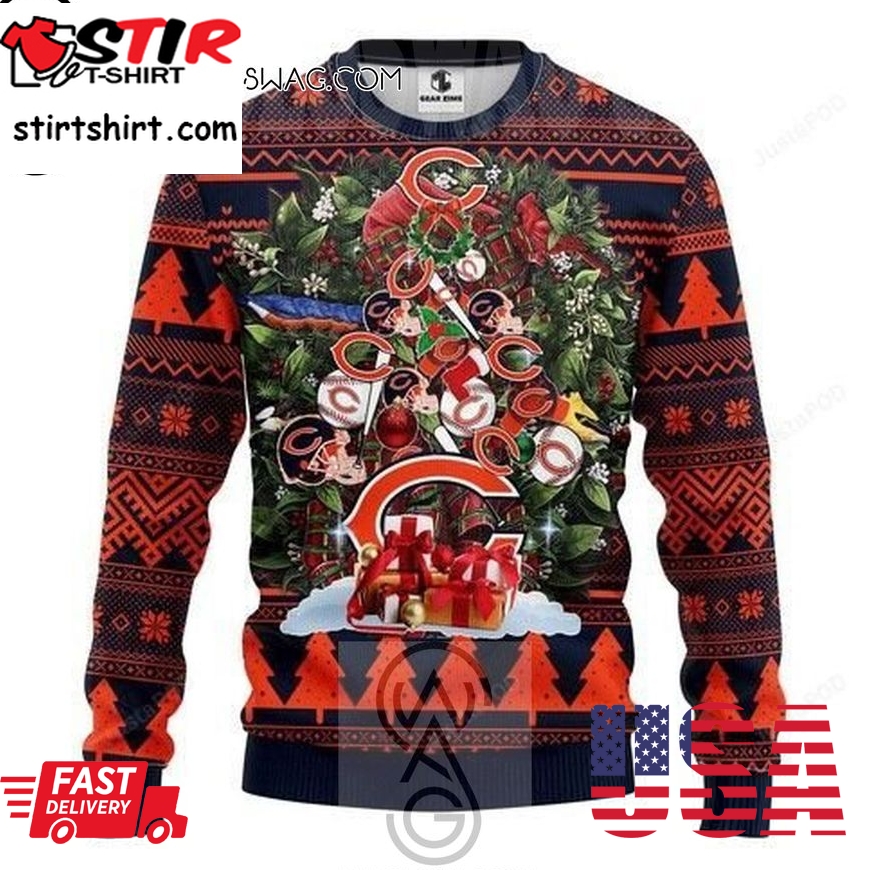 Nfl Chicago Bears Christmas Tree Knitting Pattern Ugly Christmas Sweater