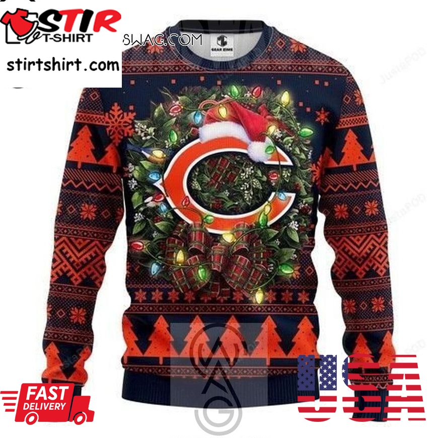 Nfl Chicago Bears Knitting Pattern Ugly Christmas Sweater