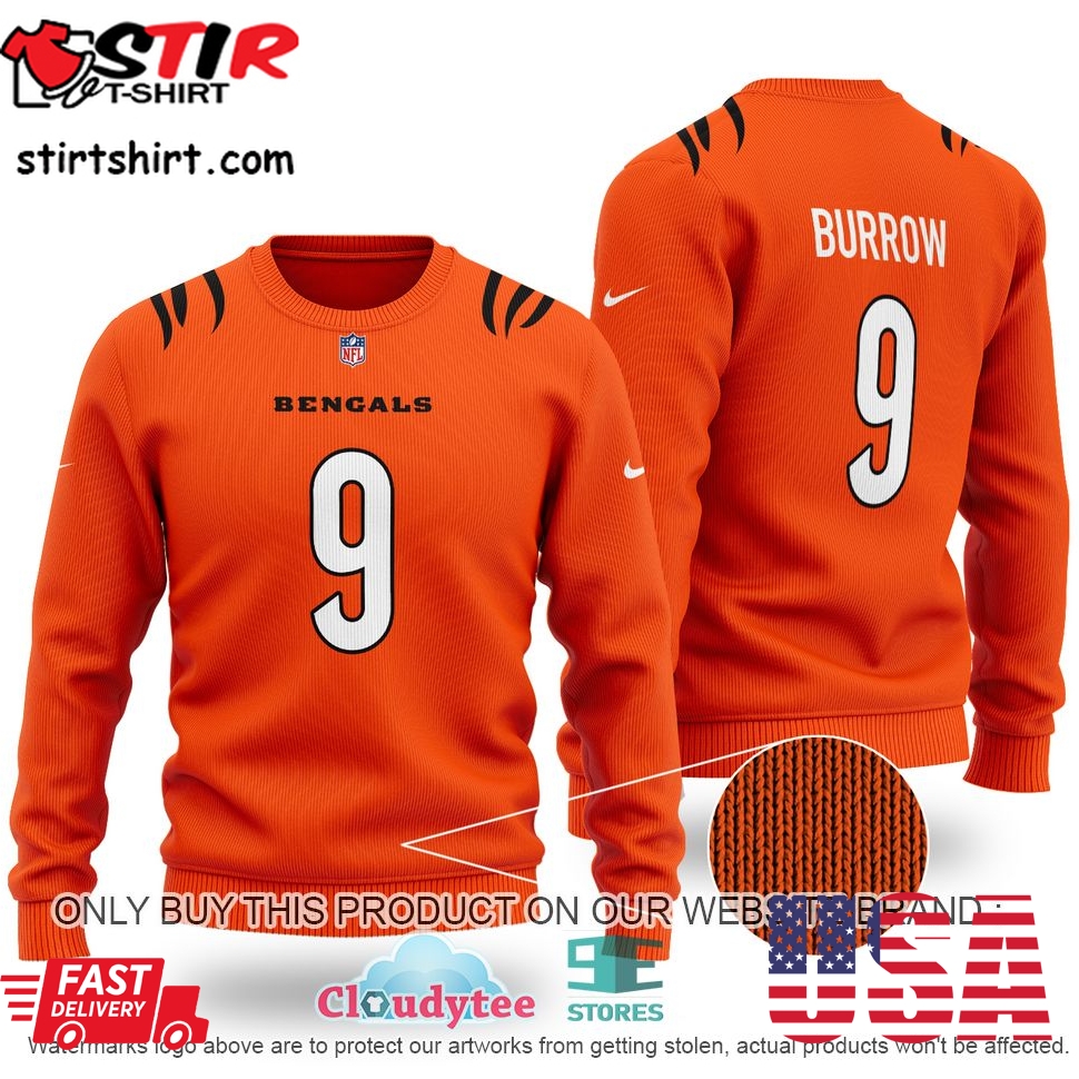 Nfl Cincinnati Bengals Orange Ugly Sweater 