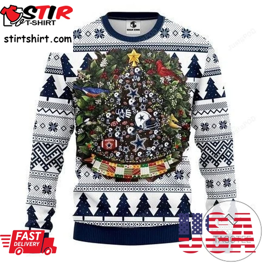 Nfl Dallas Cowboys Christmas Tree Ugly Sweater