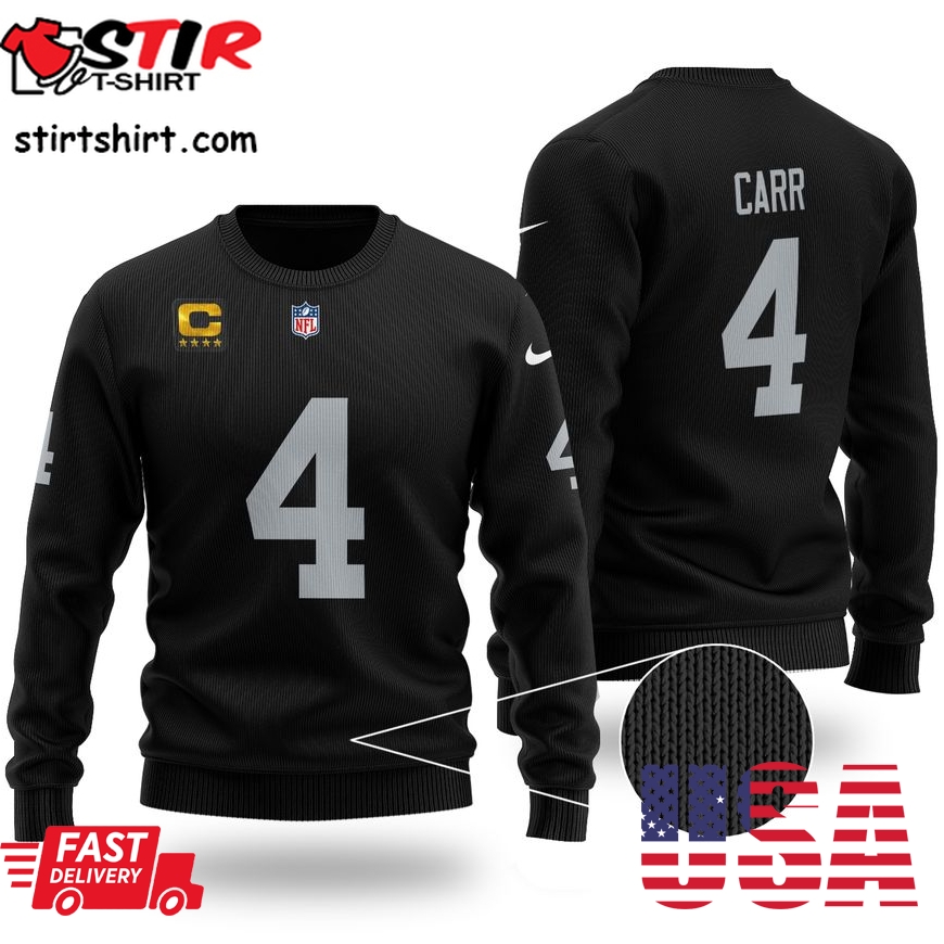 Nfl Derek Carr 4 Las Vegas Raiders Christmas Sweater