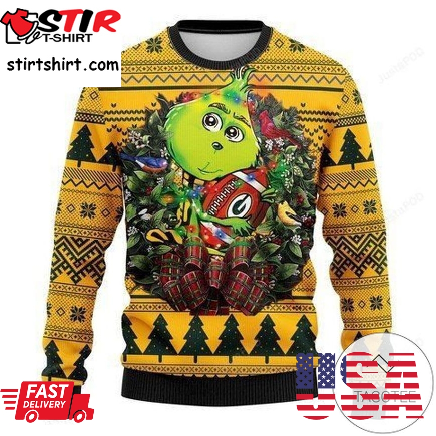 Nfl Green Bay Packers Grinch Hug Ugly Sweater