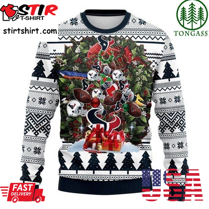 Nfl Houston Texans Tree Christmas Ugly Sweater