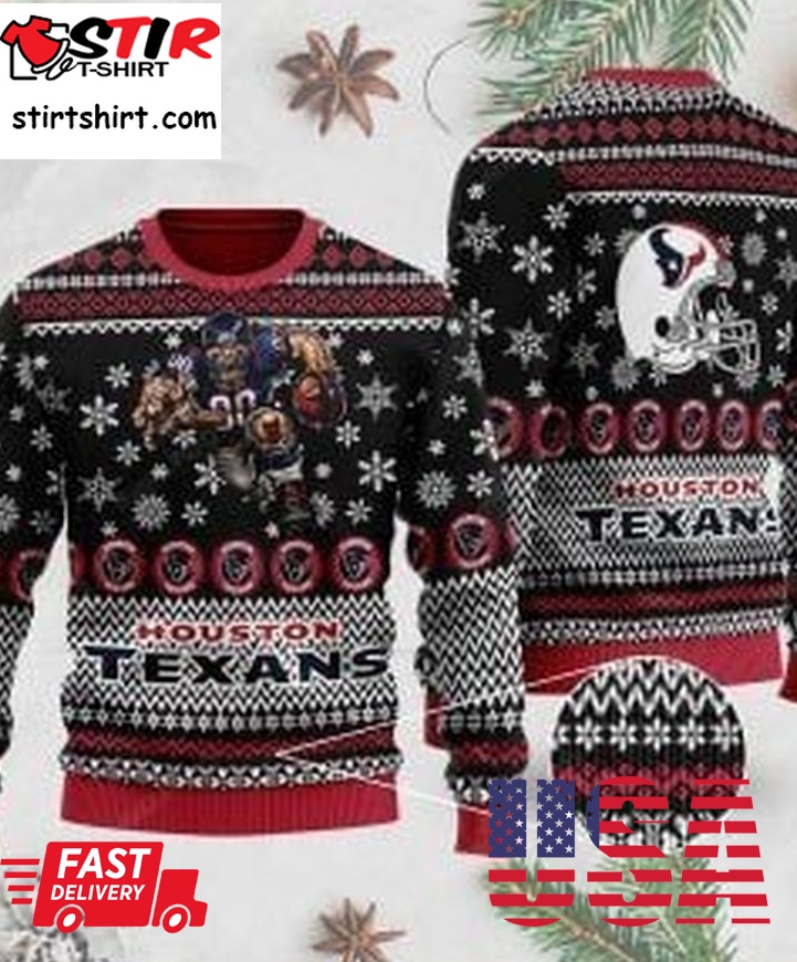 Nfl Houston Texans Ugly Christmas Sweater, All Over Print Sweatshirt, Ugly Sweater, Christmas Sweaters, Hoodie, Sweater
