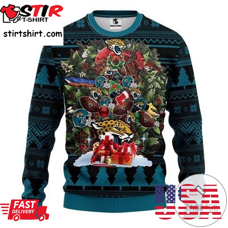 Nfl Jacksonville Jaguars Tree Christmas Ugly Sweater