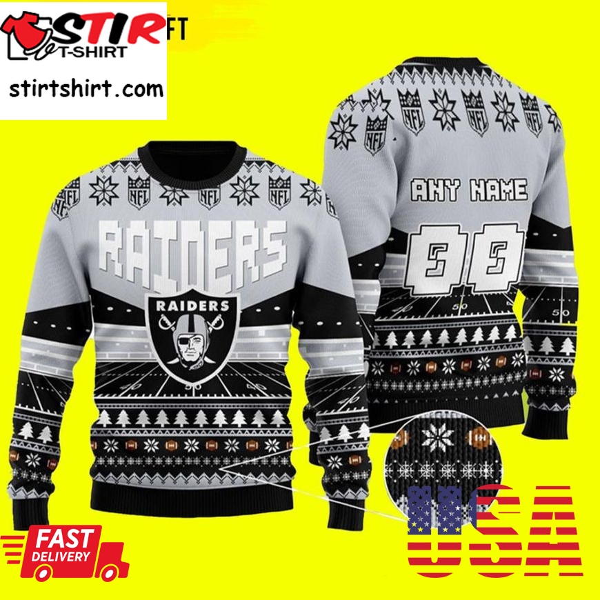 Nfl Las Vegas Raiders Custom Raiders Ugly Christmas Sweater