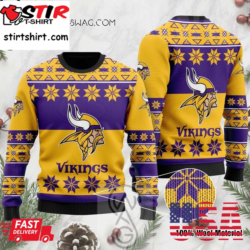 Nfl Minnesota Vikings Knitting Pattern Ugly Christmas Sweater