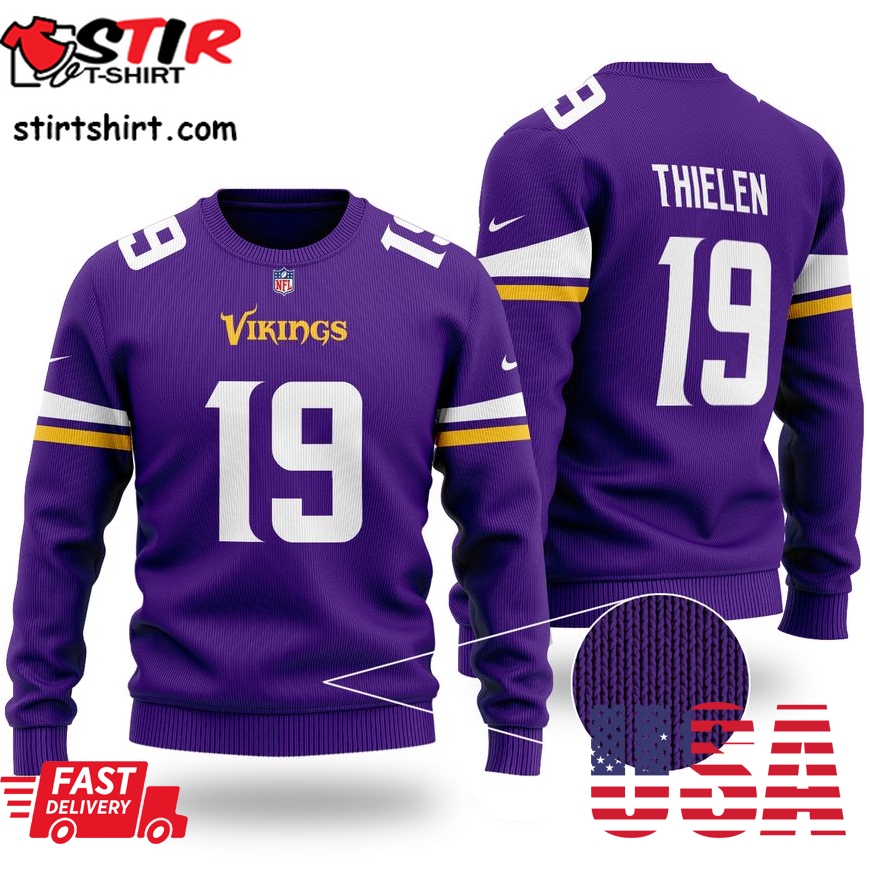 Nfl Minnesota Vikings Thielen 19 Christmas Sweater