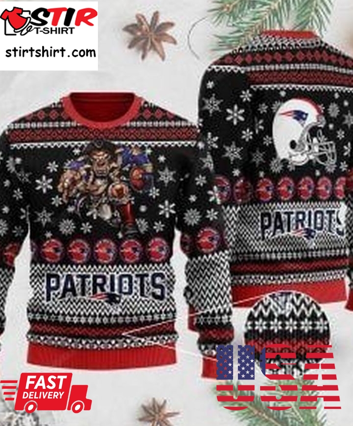 Nfl New England Patriots Ugly Christmas Sweater All Over Print
