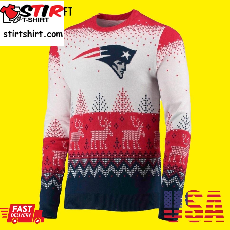 Nfl New England Patriots Ugly Christmas Sweater Knit Pullover