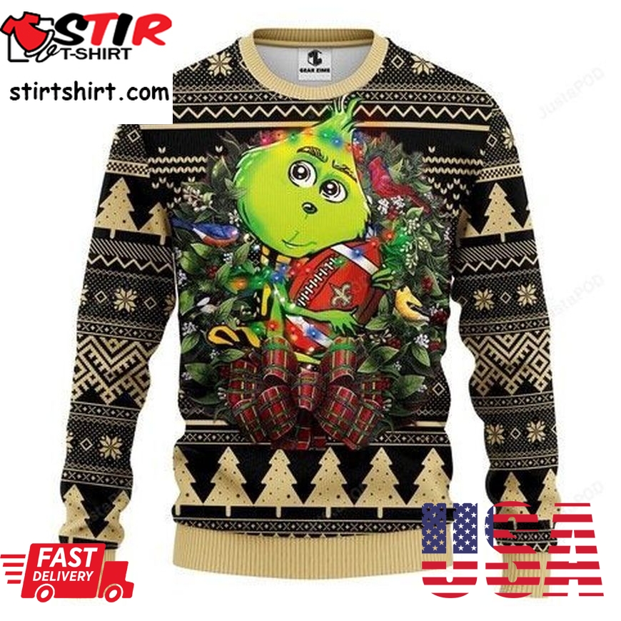 Nfl New Orleans Saints Grinch Hug Ugly Christmas Sweater, All Over Print Sweatshirt, Ugly Sweater, Christmas Sweaters, Hoodie, Sweater