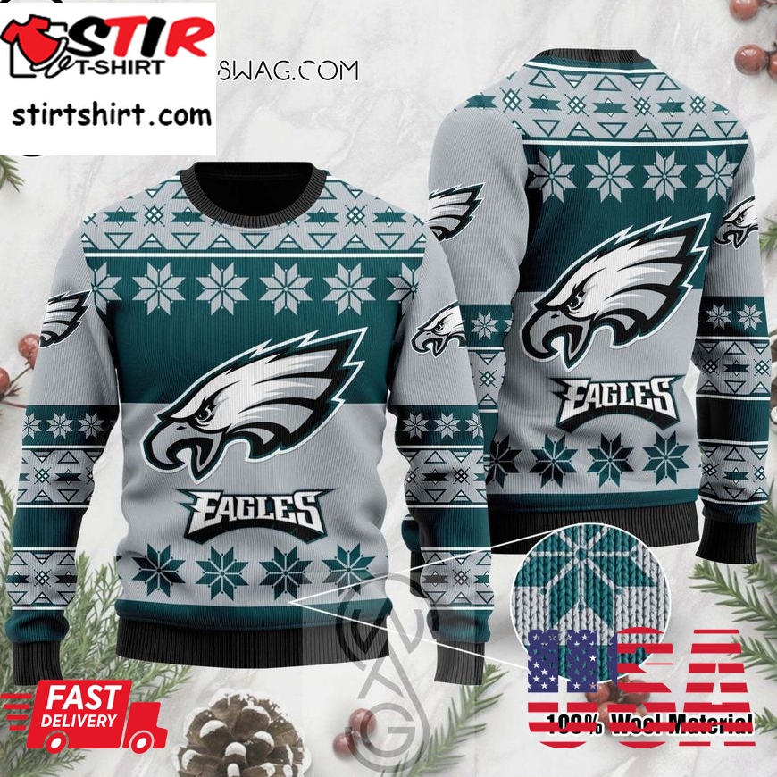 Nfl Philadelphia Eagles Team Knitting Pattern Ugly Christmas Sweater