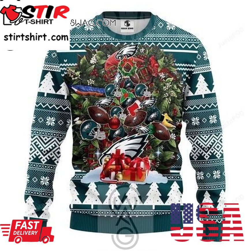Nfl Philadelphia Eagles Tree Knitting Pattern Ugly Christmas Sweater