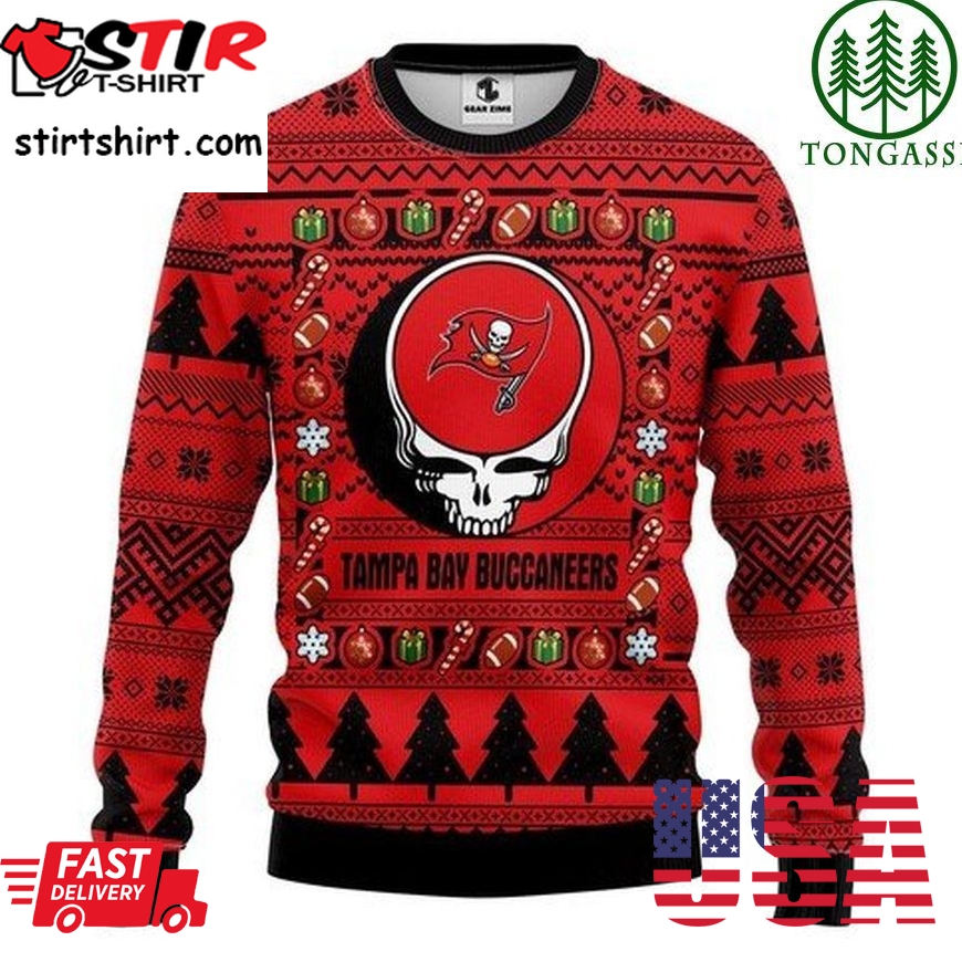 Nfl Tampa Bay Buccaneers Grateful Dead Christmas Ugly Sweater