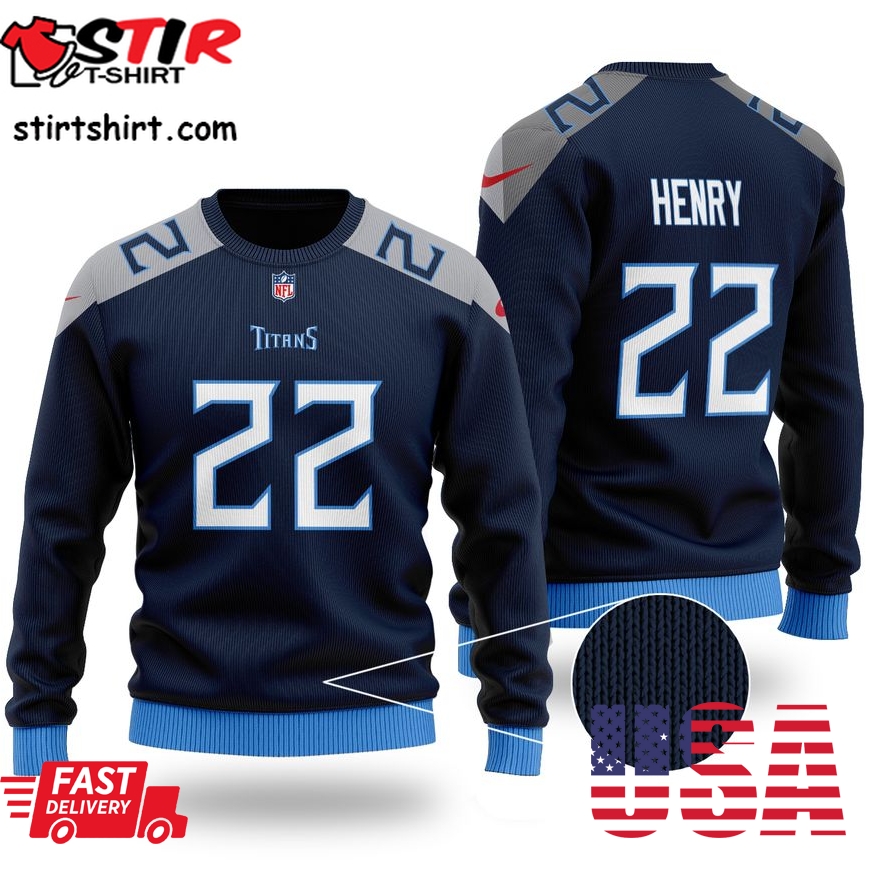 Nfl Tennessee Titans Derrick Henry 22 Christmas Sweater