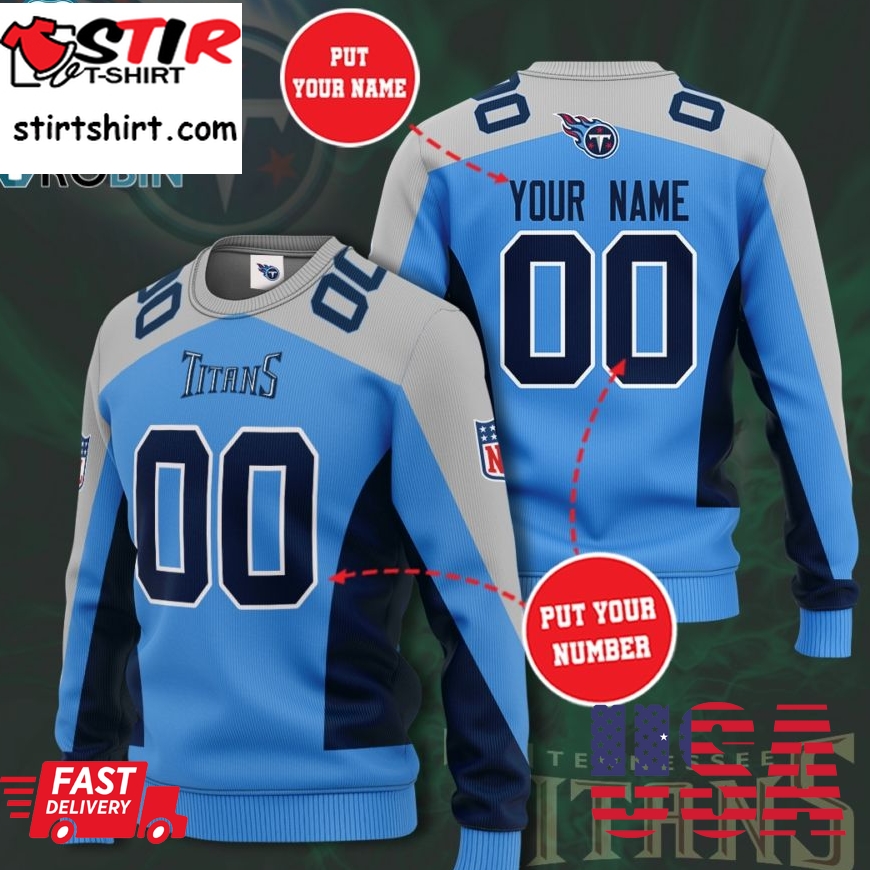 Nfl Tennessee Titans Personalized 3D Full Printed Sweater