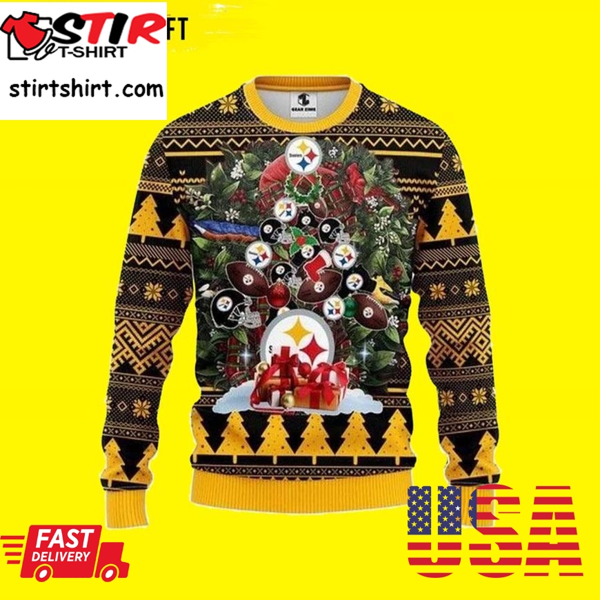 Nfl Tree Christmas Pittsburgh Steelers Ugly Christmas Sweater