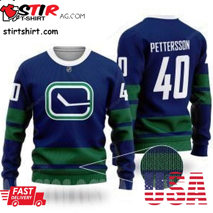 Nhl Vancouver Canucks Pettersson 40 Knitting Pattern Ugly Christmas Sweater