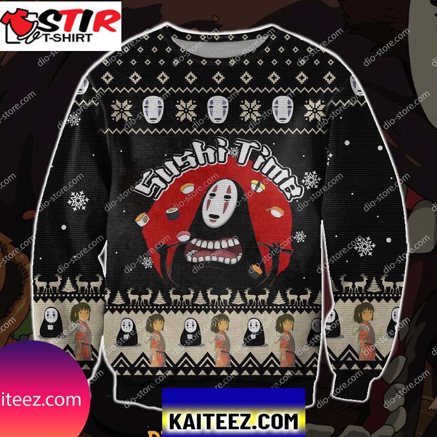 No Face Spirited Away 3D Print Christmas Ugly Sweater