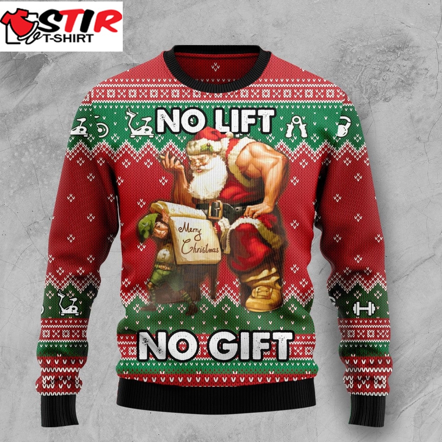 No Lift Gift Dirty Ugly Christmas Sweater