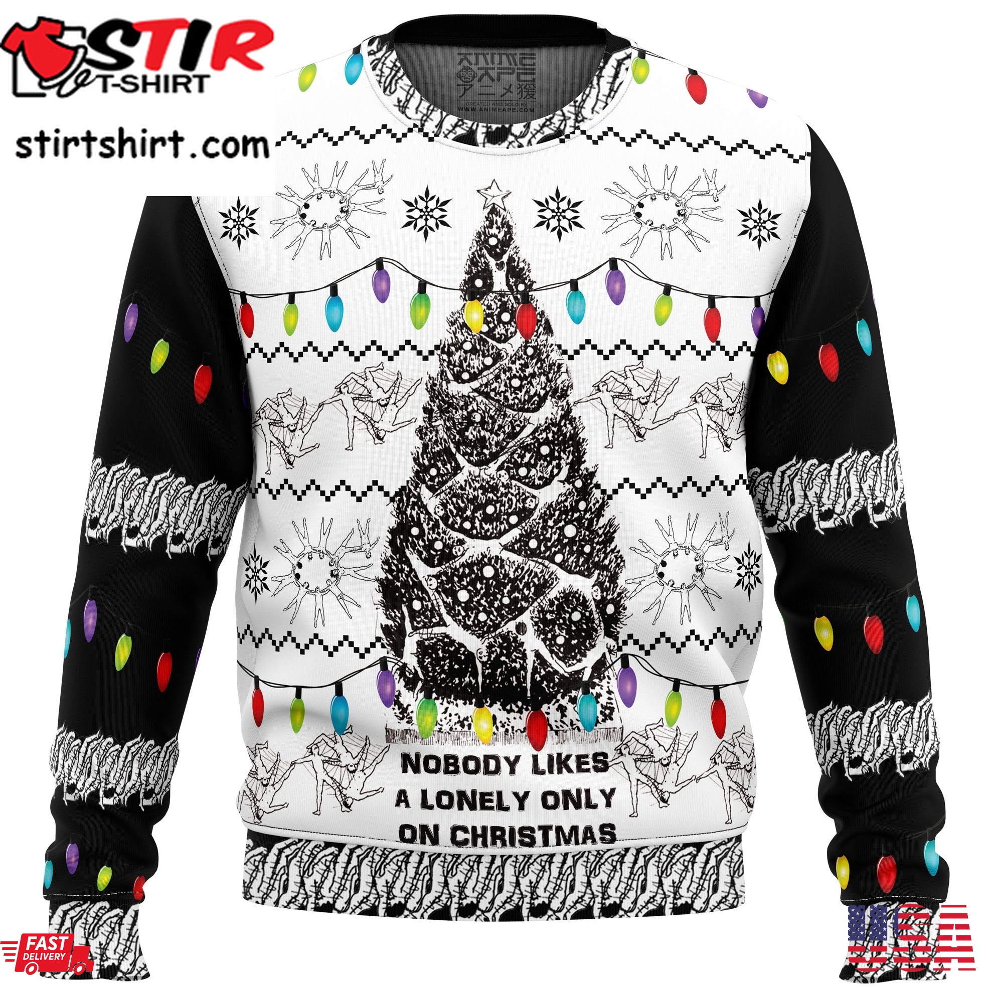Nobody Likes A Lonely Only Army Of One Junji Ito Ugly Christmas Sweater