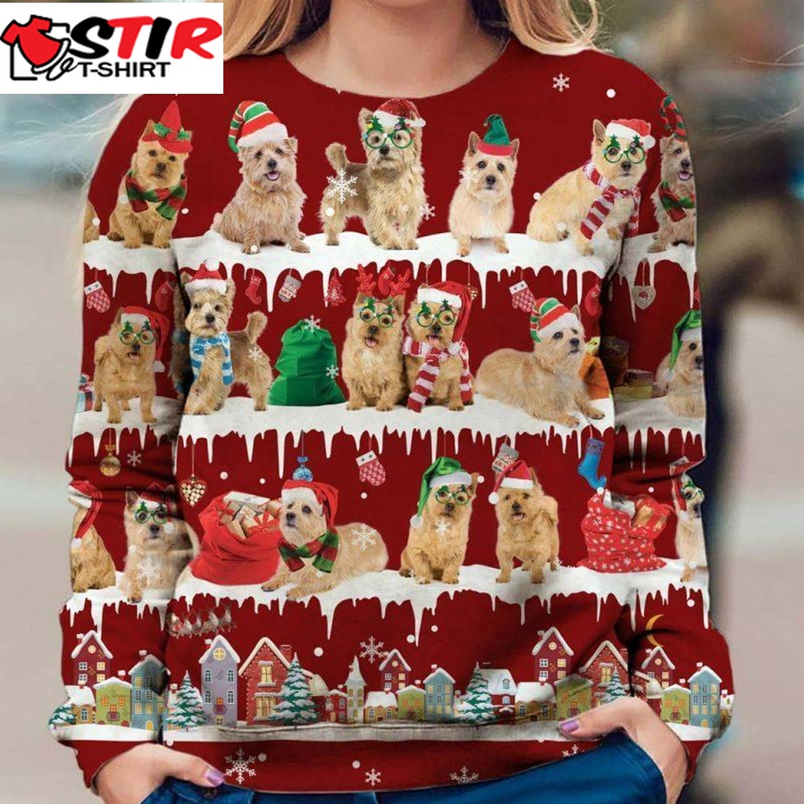 Norwich Terrier   Snow Christmas   Premium Dog Christmas Ugly Sweatshirt, Dog Ugly Sweater   595