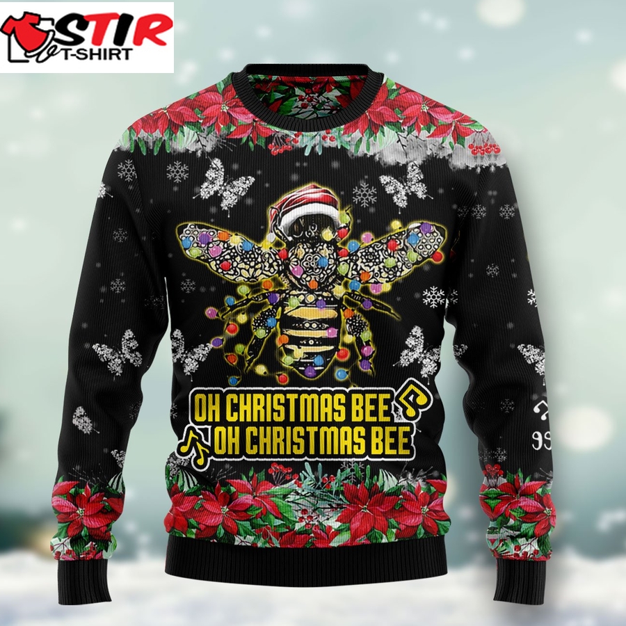 Oh Christmas Bee Oh Christmas Bee Ht071207 Ugly Christmas Sweater Unisex Womens & Mens, Couples Matching, Friends, Funny Family Ugly Christmas Holiday Sweater Gifts (Plus Size Available)