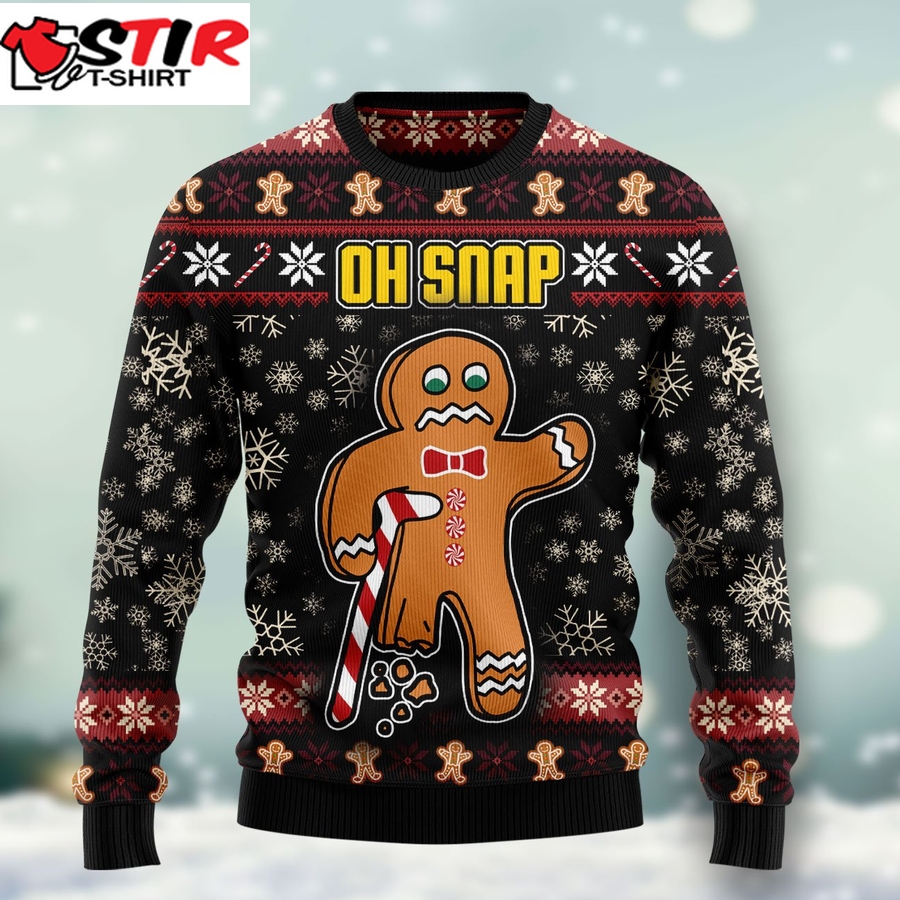 Oh Snap Gingerbread Ht091201 Ugly Christmas Sweater Unisex Womens & Mens, Couples Matching, Friends, Funny Family Ugly Christmas Holiday Sweater Gifts (Plus Size Available)   132