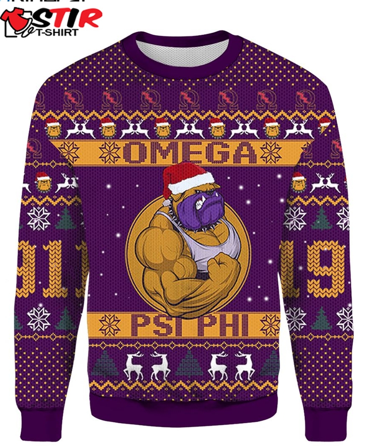 Omega Sweater Psi Phi Ugly Christmas Sweater Funny Omega