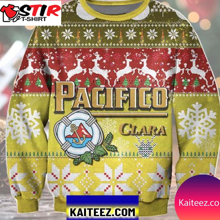 Pacifico Clara Beer 3D Christmas Ugly Sweater
