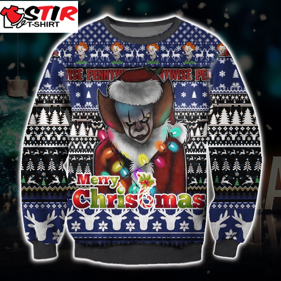Pennywise Merry Christmas Ugly Sweatshirt, Christmas Ugly Sweater