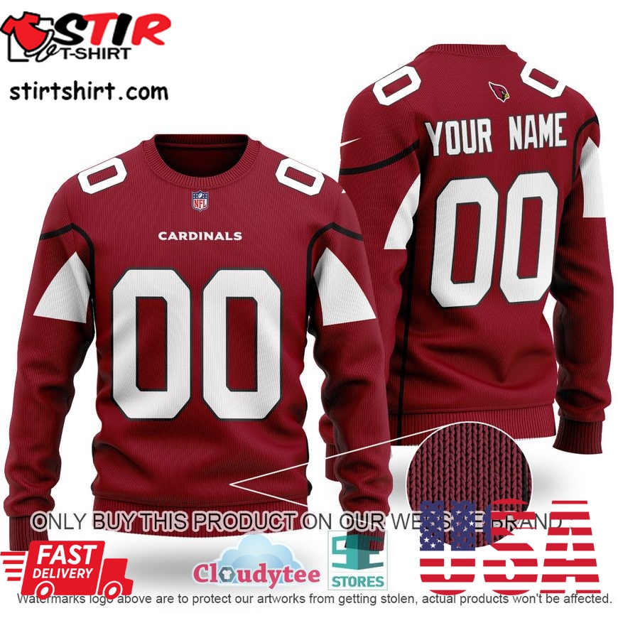 Personalized Arizona Cardinals Nfl Red Ugly Sweater 