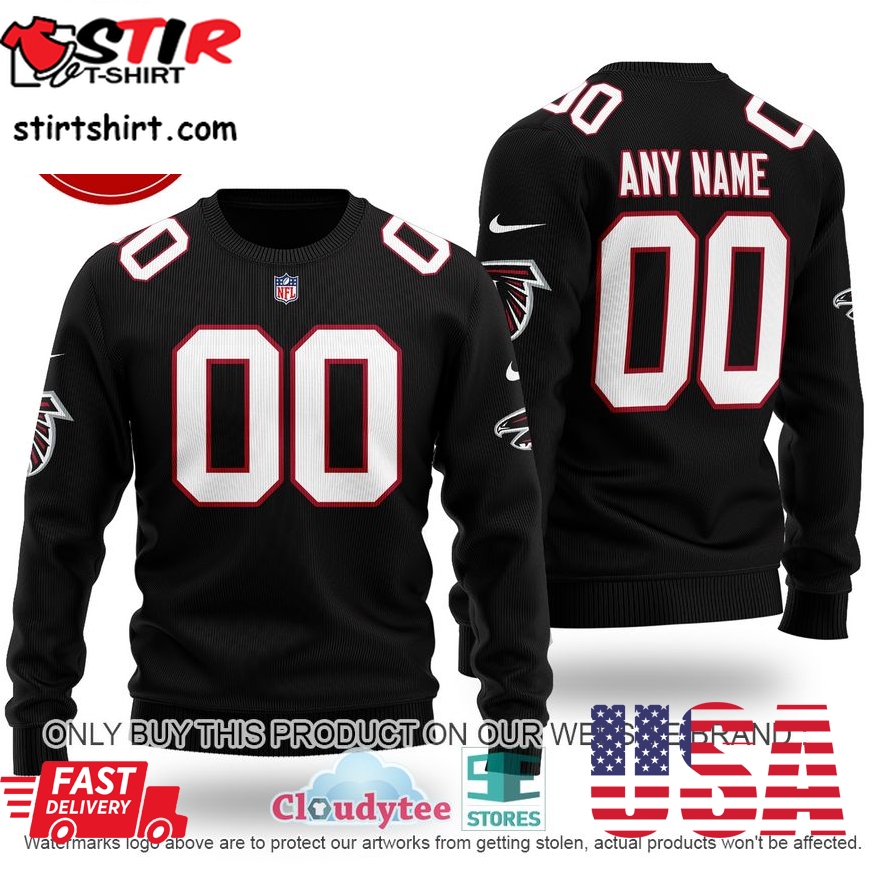 Personalized Atlanta Falcons Nfl Black Ugly Sweater  
