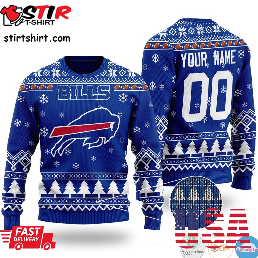 Personalized Buffalo Bills Nfl Custom Ugly Christmas Sweater