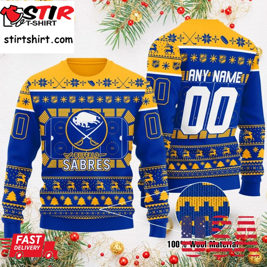 Personalized Buffalo Sabres Custom Ugly Christmas Sweater