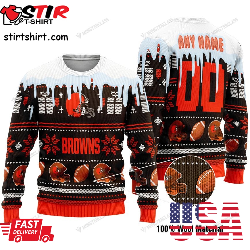 Personalized Cleveland Browns Custom Nfl Christmas Sweater