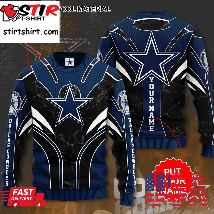 Personalized Dallas Cowboys Full Printed Sweater