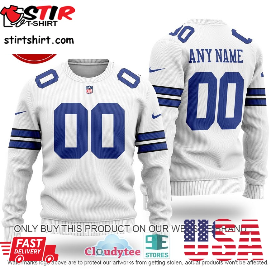 Personalized Dallas Cowboys Nfl White Ugly Sweater  